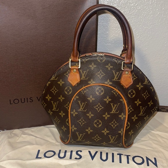 Authentic Louis Vuitton monogram ellipse PM bowling satchel true classic